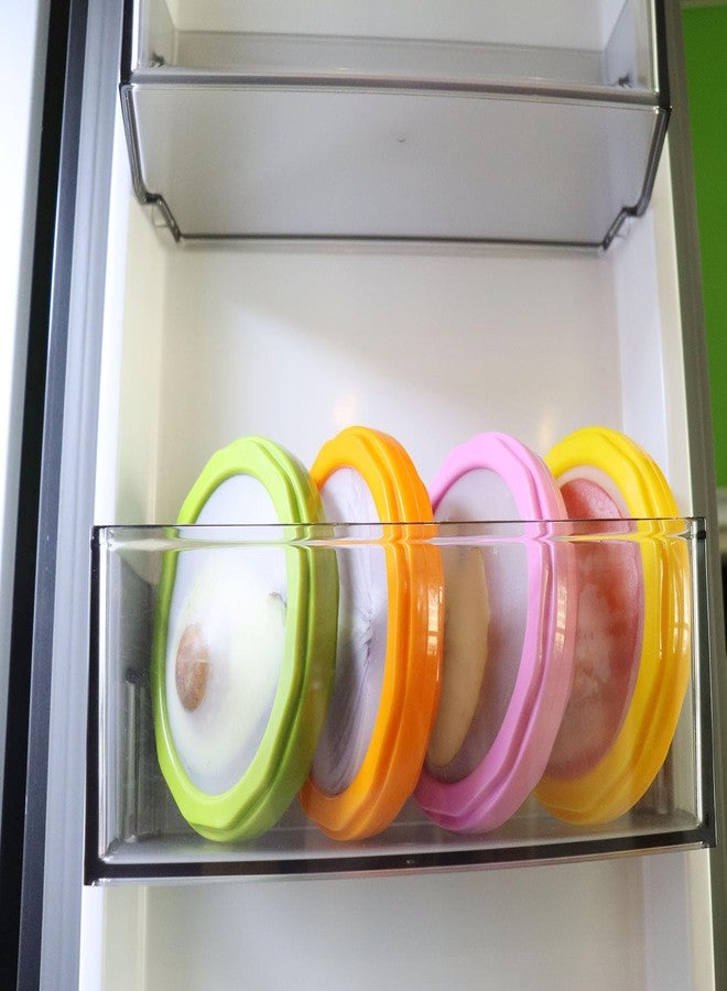 halteoly Onion storage and Avocado Saver,Set of 4 Double-Sided Silicone Fruit Keeper Containers for Fridge,Tomatos Holder,Lemons,Garlic,and Potatoes - Image 3